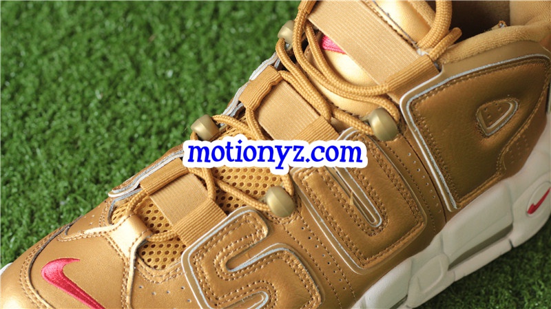 Authentic Supreme x Nike Air More Uptempo Golden